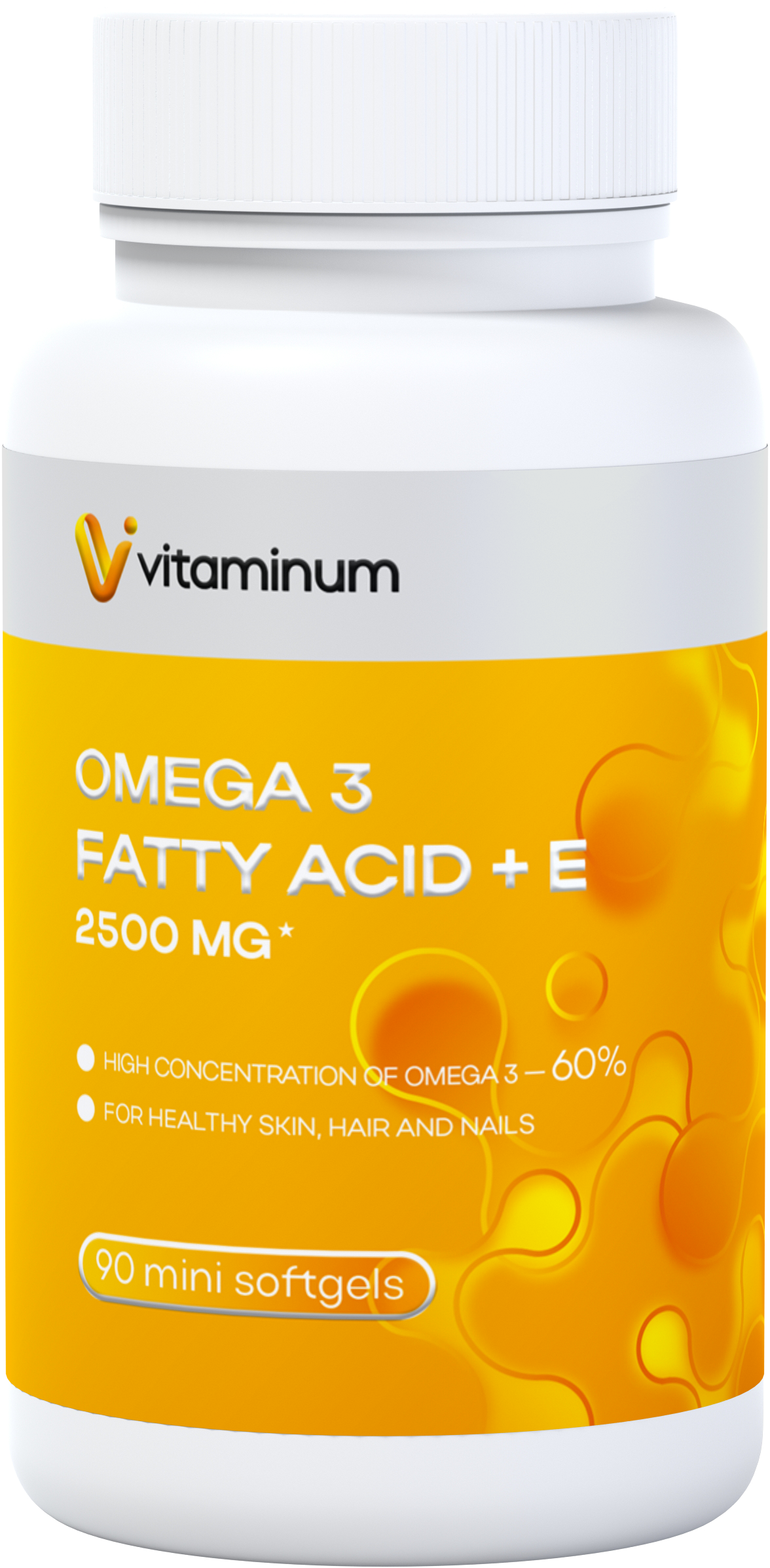  Vitaminum ОМЕГА 3 60% + витамин Е (2500 MG*) 90 капсул 700 мг   в Магадане